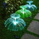 Solar fiber optic jellyfish lamp