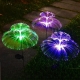 Solar fiber optic jellyfish lamp