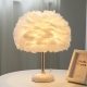 Ceramic feather table lamp