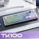 TK100 Wireless Bluetooth Dual-Mode Keyboard PBT Spherical Keycaps Display Knob Office Gaming Keyboard